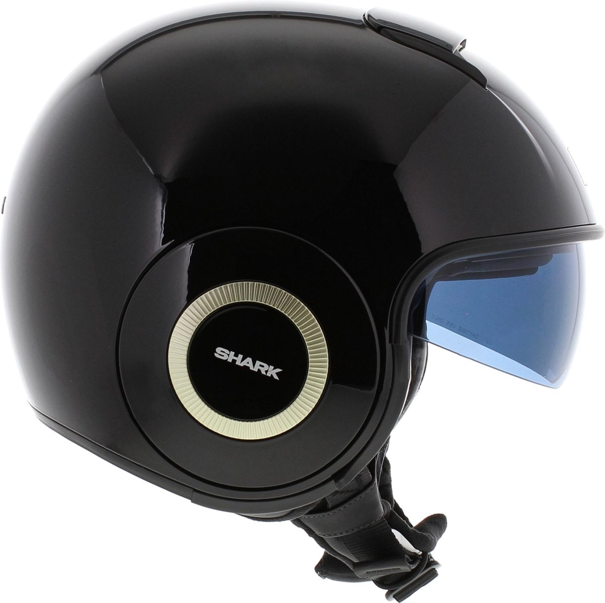 Shark Nano Blank BLK Zwart Jethelm - Maat XS - Helm – foto 2