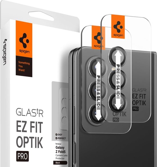Geschikt voor Spigen Glas.tR EZ Samsung Galaxy Z Fold 5 Optik Pro Camera Screenprotector - 2 Stuks