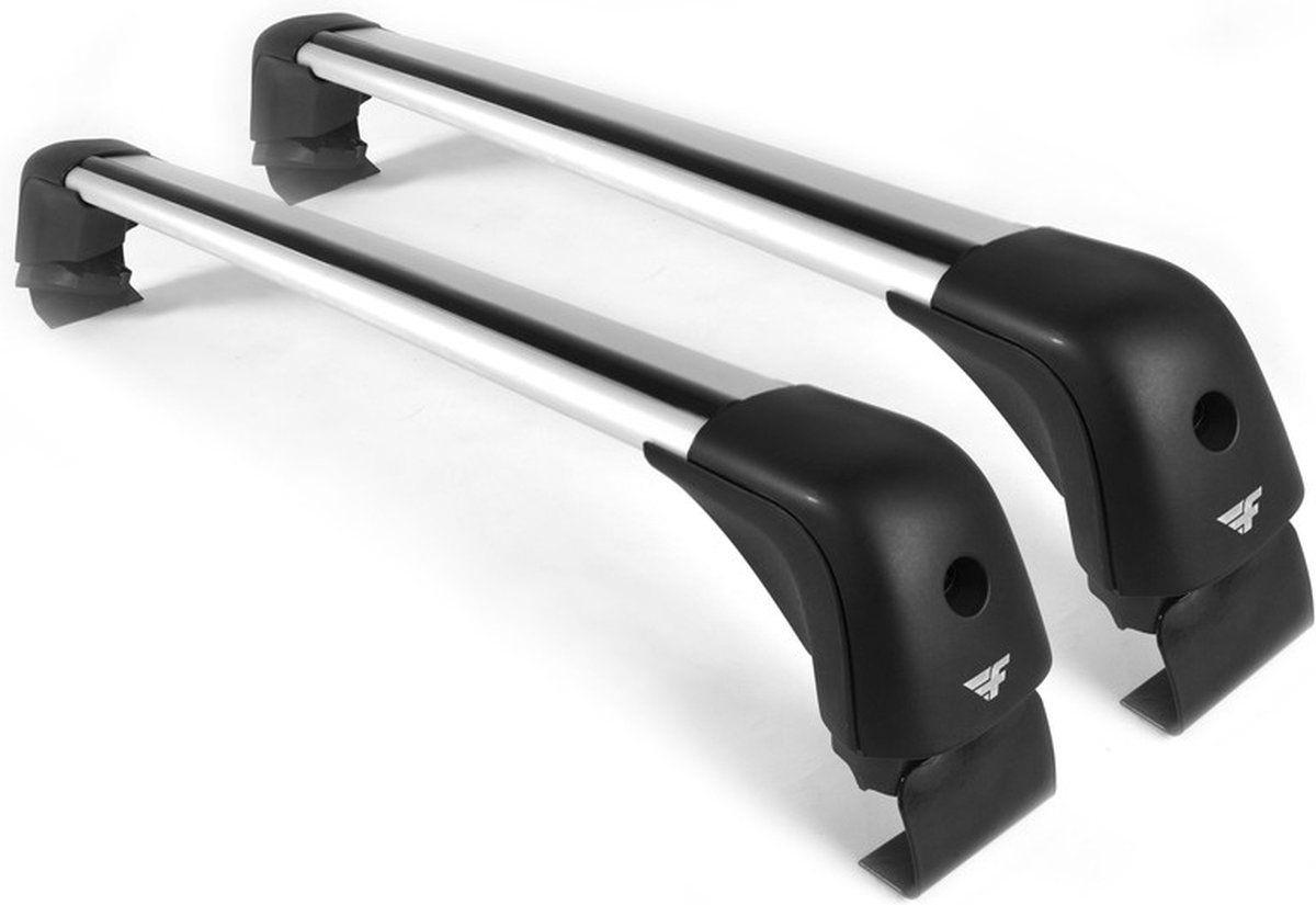 Dakdragers geschikt voor de Volkswagen Golf 8 vanaf 2020 met glad dak - Aluminium - Hoog laadvermogen 100kg - Wingbar Grijs - Merk Farad