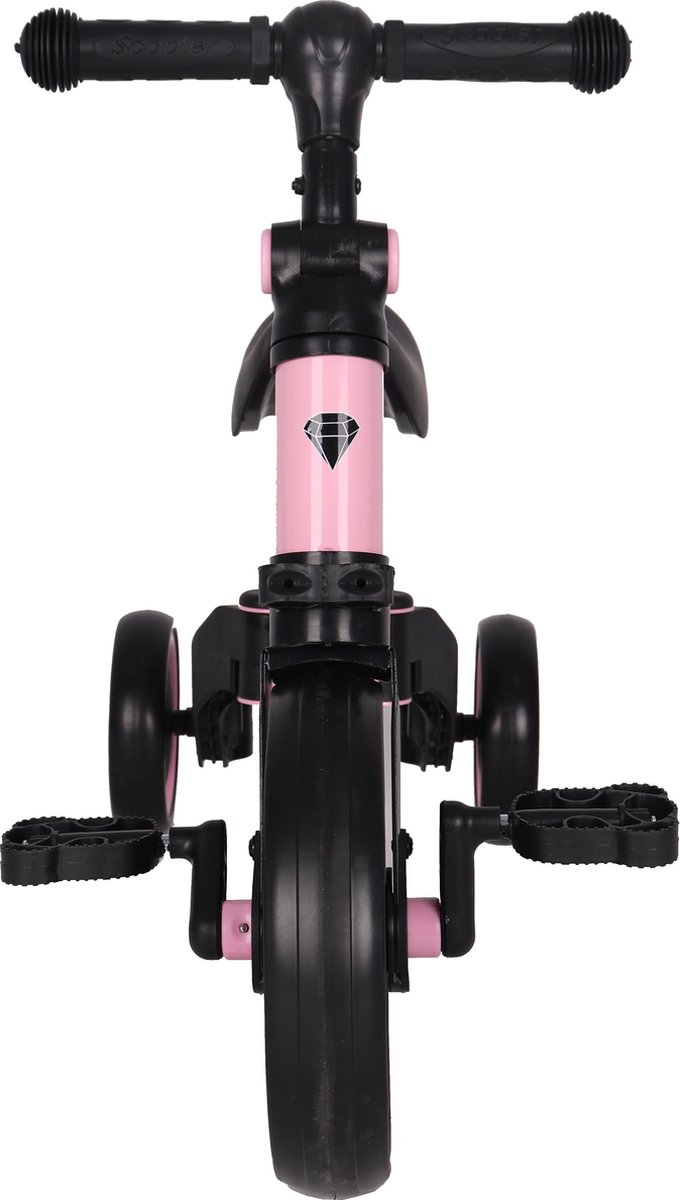 Born Lucky 4 in1 Driewieler / Loopfiets & Balance Bike - Roze — afbeelding 6