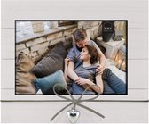 HAES DECO - Houten Fotolijst Cergi horizontaal wit met metalen hartje voor foto 15x20 - XD768HHS