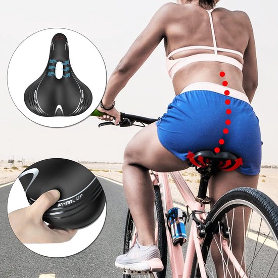 Selle De Vélo Creuse Et Respirante - Route Et VTT - Homme/Femme - Confortable - Noire