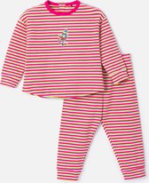 Woody pyjama baby meisjes - multicolor gestreept - kalkoen - 232-10-PZG-Z/920 - maat 80