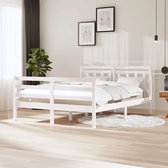 The Living Store Bedframe Grenenhout - 140 x 200 cm - Wit