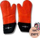 Keukenvriend.nl - Gants de four - Oranje - Protection jusqu'à 250 °C - Gants de Four en Siliconen - Gants de four 2 Pièces