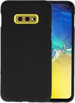 Bestcases Color Telefoonhoesje - Backcover Hoesje - Siliconen Case Back Cover voor Samsung Galaxy S10e - Zwart