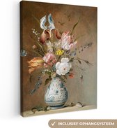 Toile - Peinture Maîtres Anciens - Fleurs - Balthasar van der Ast - 60x80 cm - Décoration murale - Salon