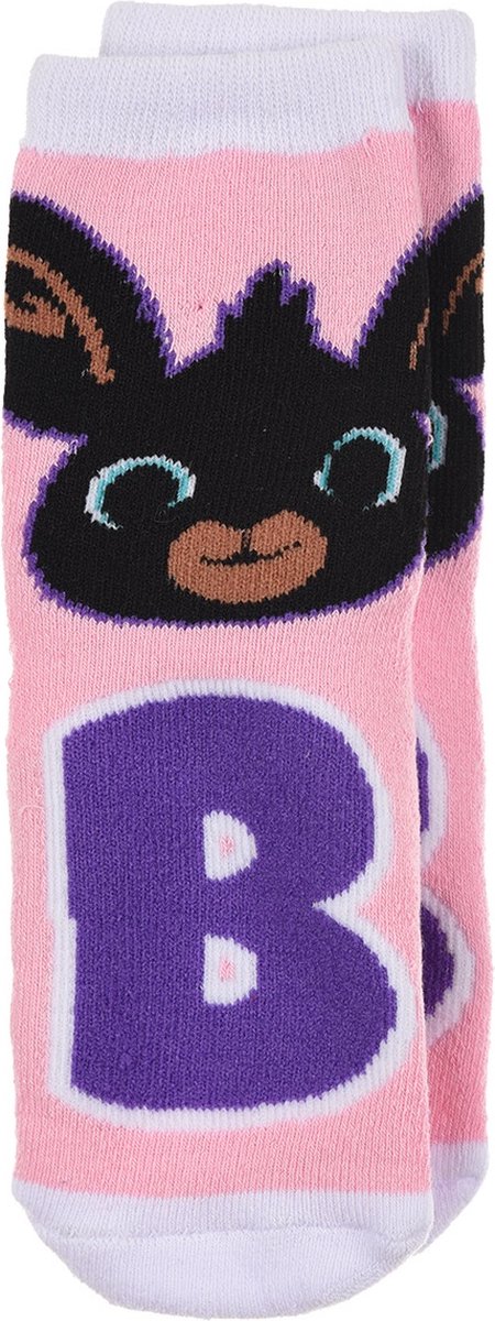 Bing Bunny - Bing Bunny anti slip Sokken - meisjes - roze - Maat 19/22