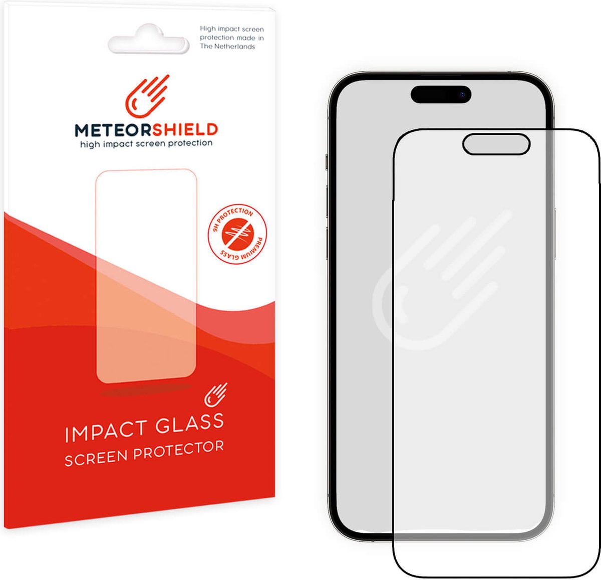 Meteorshield iPhone 14 Pro Max screenprotector - Full screen