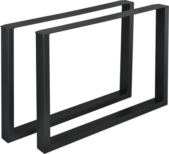 Tafelpoot Edith - Stalen Onderstel - Set van 2 - U Tafelpoot - 100x72 cm - Zwart