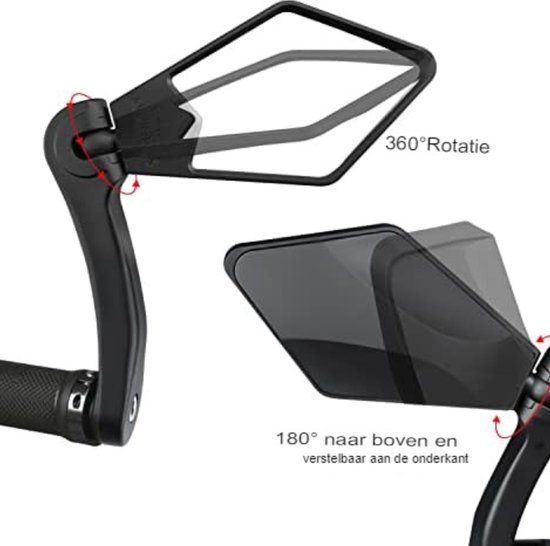 ViD® Inklapbare fietsspiegel KF Cross type B binnenklem