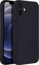 Casify Siliconen Hoesje met MagSafe voor iPhone 12 Mini - Zwart