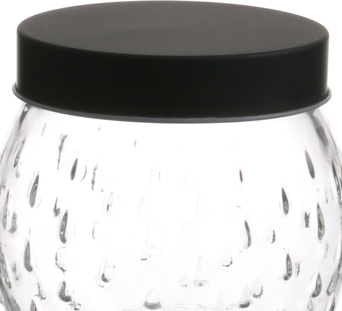WENKO Voorraadpot Mio - Borosilicaatglas Marmerlook Blauw/Wit - 1,4 Liter Met Houten Deksel