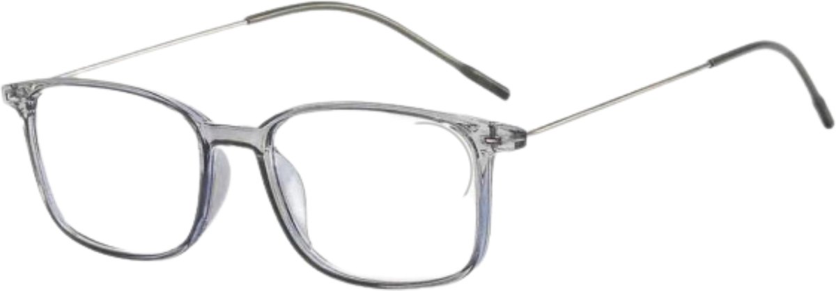 XYZ Eyewear Leesbril Grijs +2.00 - Dames - Heren - Leesbrillen - Trendy - Lees bril - Leesbril met sterkte - Voordeel - Met sterkte +2.00