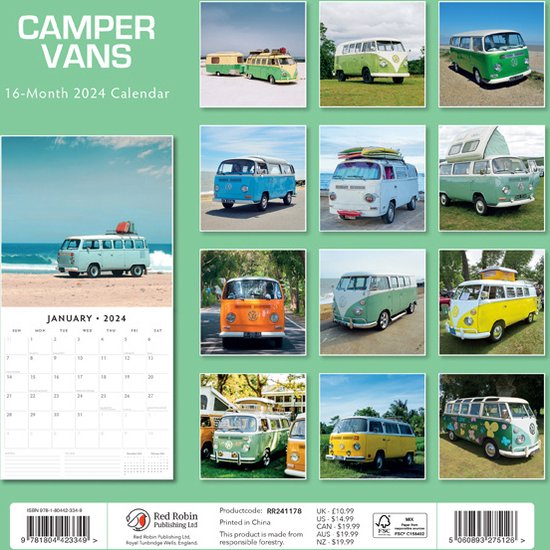 Camper Vans (Campers) Kalender 2024 bol