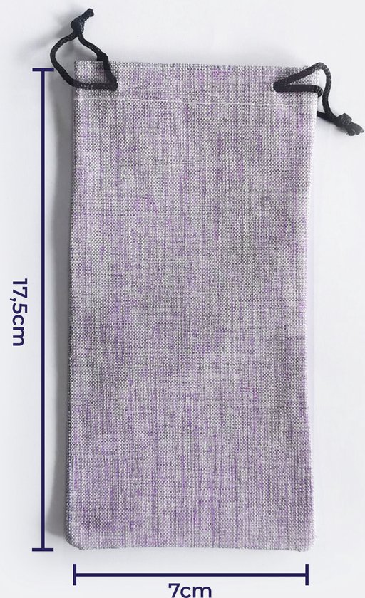 Brillenhoesje - Polyester met Microfiber Binnenkant - Zonnebril Hoes - Zonnebrillen Etui - Paars - Merkloos