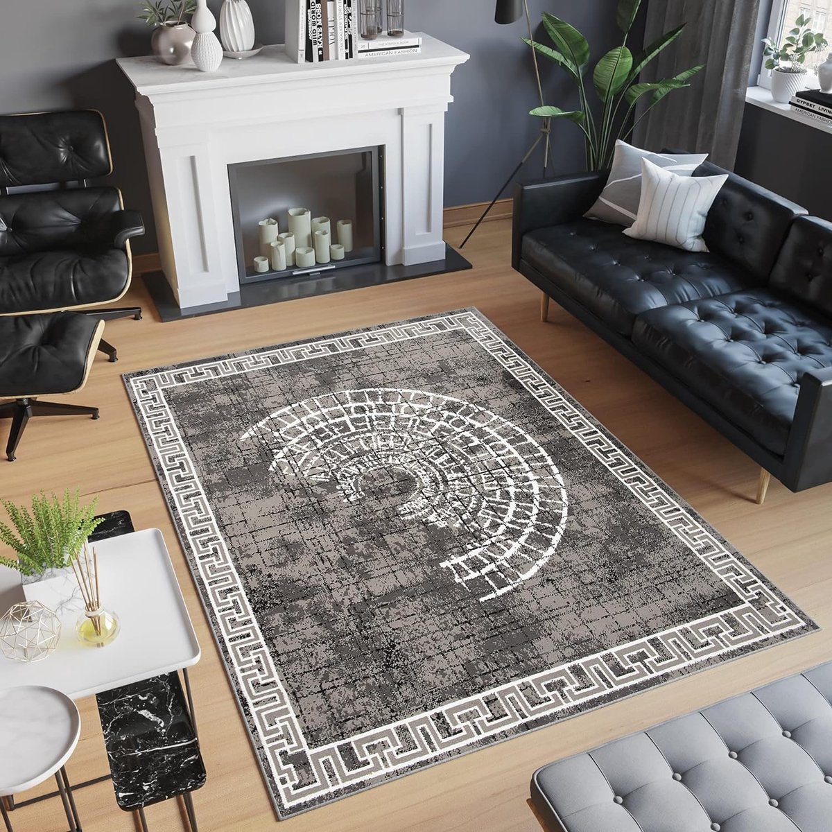 Tapiso Patras Vloerkleed Wit Grijs Woonkamer Slaapkamer Kleed Tapijt Maat- 120x170