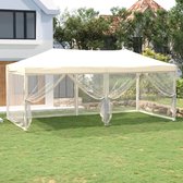 The Living Store Inklapbare Partytent - 572 x 292 x 244 cm - Crème