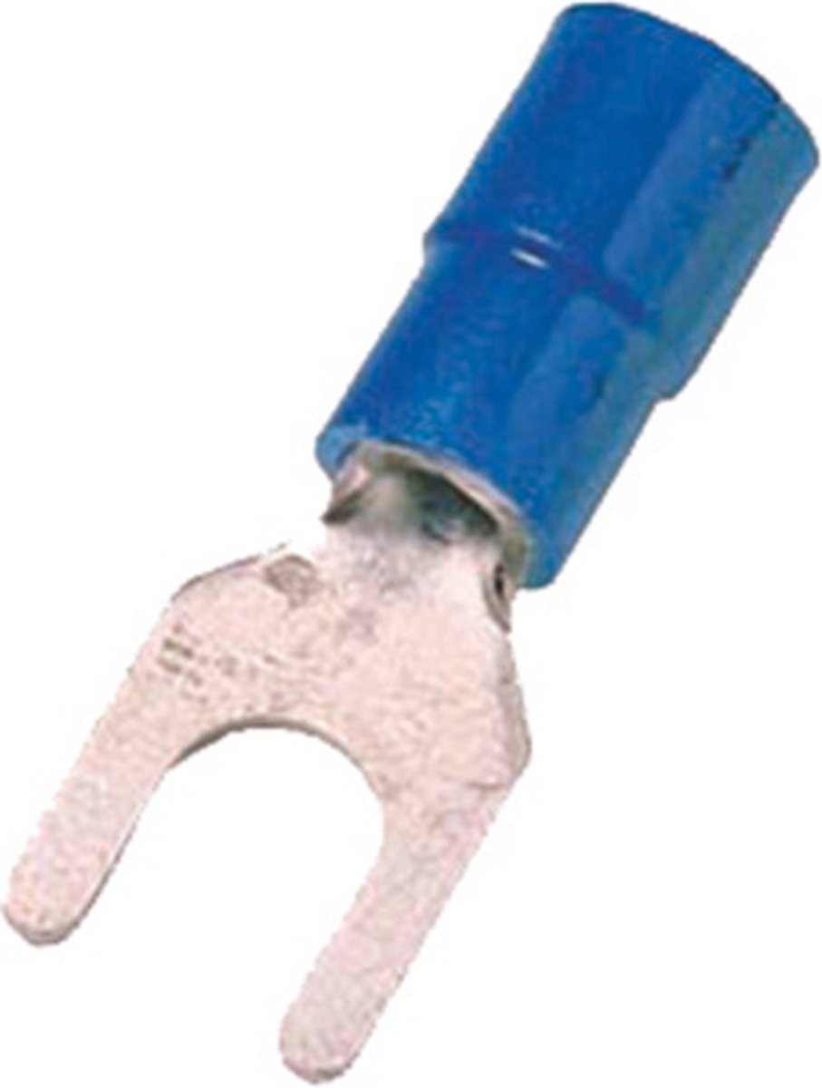 Intercable Q-serie DIN geïsoleerde vorkkabelschoen 1,5-2,5 mm² M3,5 vertind - blauw per 100 stuks (ICIQ235G)