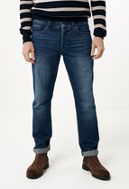 STEVE Mid Waist/ Straight Leg Jeans Mannen - Donker Used - Maat 31/34