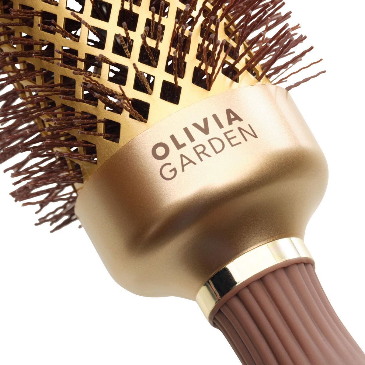 Olivia Garden - Blowout Shine Wavy - Gold & Brown - Haarborstel - 80 mm