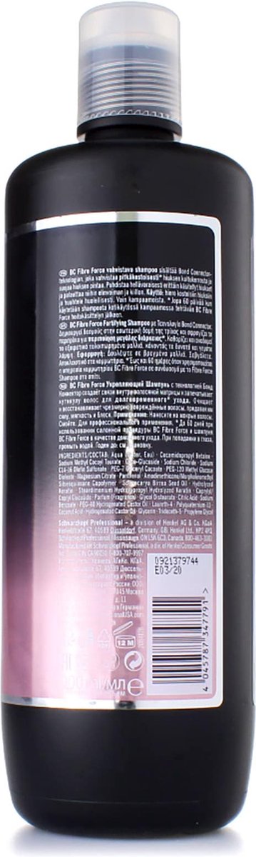 Schwarzkopf Bonacure Fibre Force Shampoo-1000 ml - vrouwen - Voor