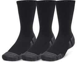 foto van Under Armour UA Performance Tech 3pk Crew Unisex Sportsokken - Zwart - Grijs