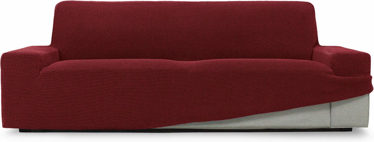 Bankhoes Bordeaux Niagara Sofaskins | Bankhoes 3 Zitsbanken 180 - 230 cm | Stretch Zetelhoes | Bank beschermer | Bankbeschermer voor Honden en Katten