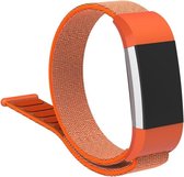 Shop4 - Geschikt voor Fitbit Charge 2 Bandje - Nylon Oranje