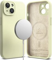 Coque en silicone Ringke adaptée à Apple iPhone 15 Plus | Compatible avec MagSafe | Cas de couverture arrière | Silicones | Jaune