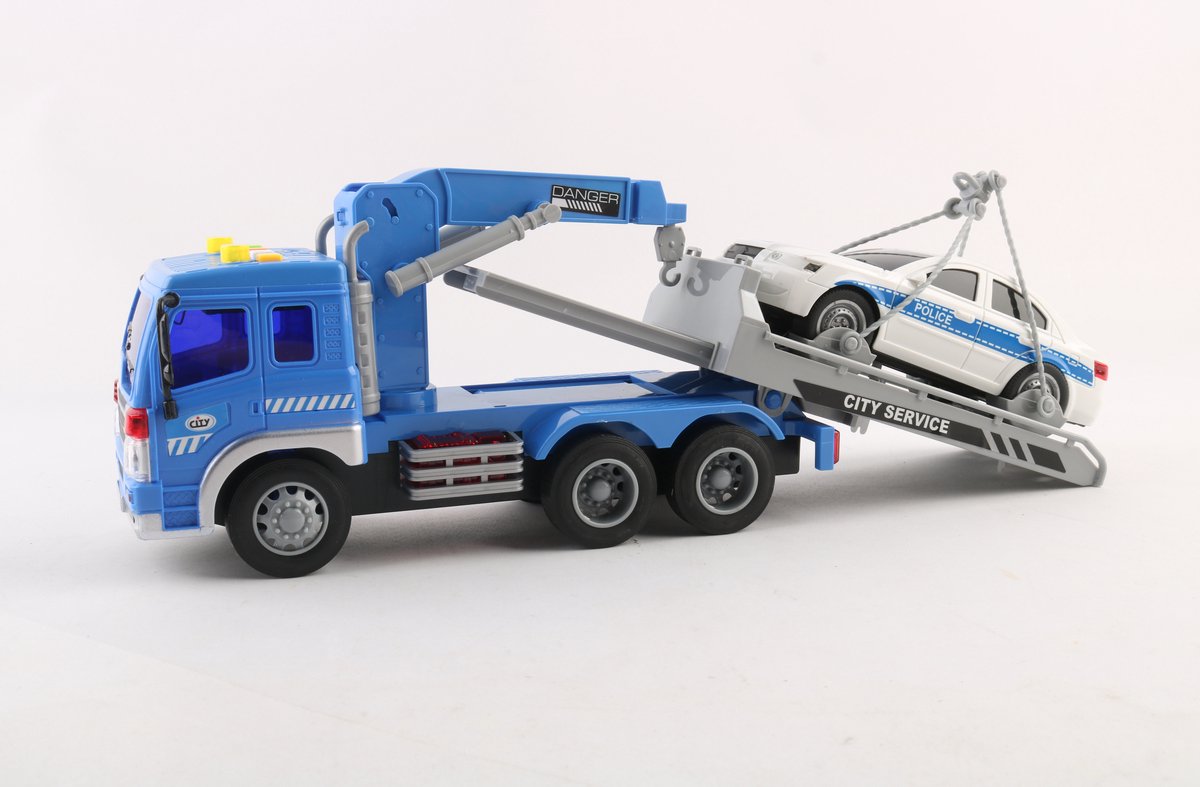 JMKA auto speelgoed jongens- vrachtwagen speelgoed- politie auto speelgoed- 40 CM- takelwagen- politie auto- takelwagen- truck — afbeelding 12