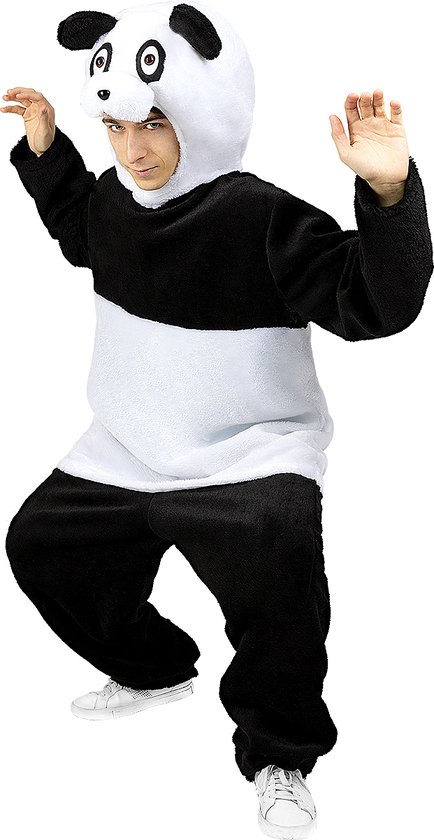 Funidelia | Panda kostuum voor vrouwen en mannen - Dieren, Beer - Kostuum voor Volwassenen Accessoire verkleedkleding en rekwisieten voor Halloween, carnaval & feesten - Maat M - L - Wit