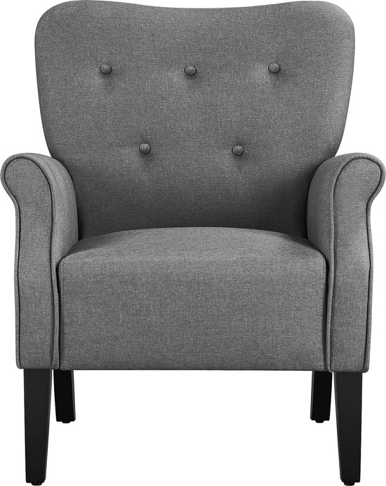 Yaheetech Wing fauteuil met comfortabele rugleuning gestoffeerde stoel Yaheetech Wing fauteuil met comfortabele rugleuning gestoffeerde stoel