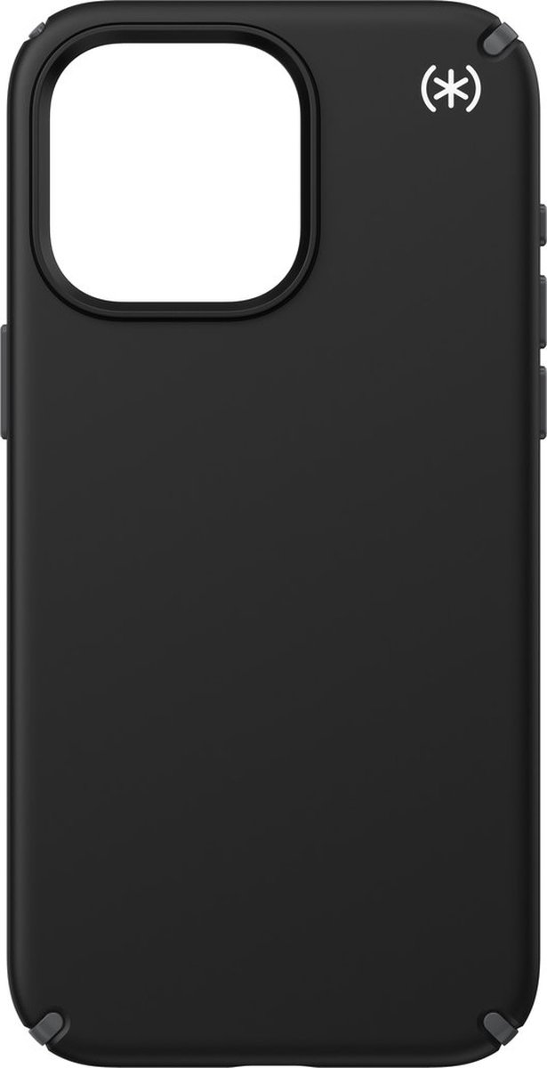 Speck hoesje geschikt voor Apple iPhone 15 Pro Max - Slank - Ultieme Bescherming - Luxe Soft-touch Afwerking - Valbescherming gecertificeerd tot 4 meter - Microban Antibacterieel - Presidio2 Pro lijn - Zwart
