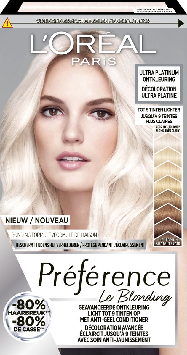 L'Oréal Preference Le Blonding Haarkleuring Ultra Platinum - Platinum Blond  - Ontkleuring | bol.com