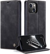 Coque iPhone 15 CASEME - Etui Portefeuille - Zwart - Caseme