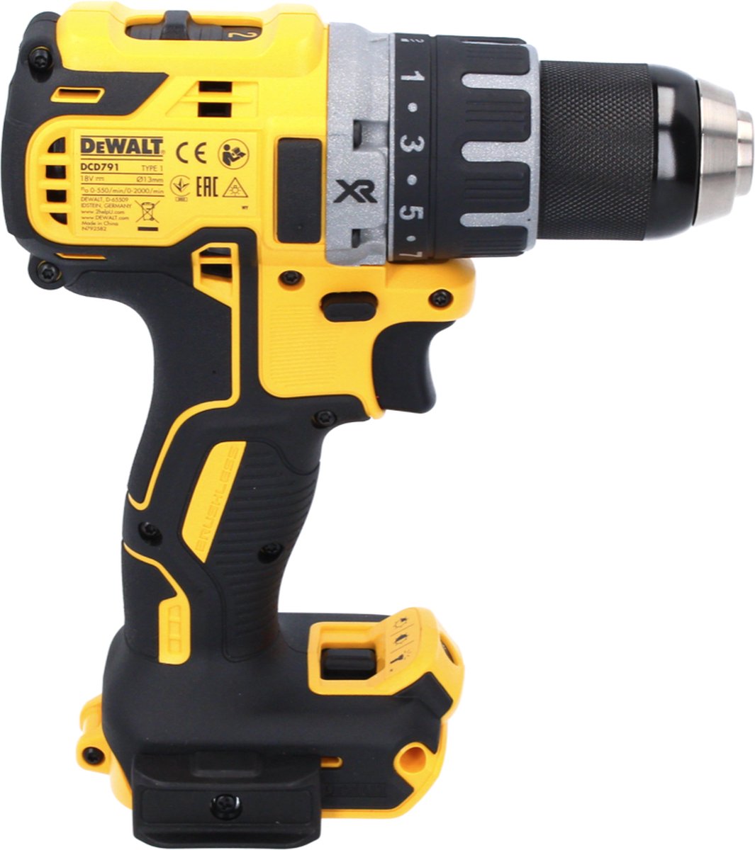 DeWalt DCD 791 P2 accuschroefboormachine 18 V 70 Nm borstelloos + 2x accu 5.0 Ah + lader thumbnail 5