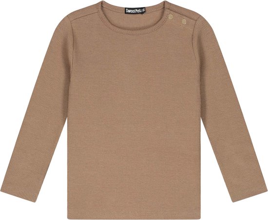 Sweet Petit peuter shirt Robin - Unisex - Taupebrown - Maat 116