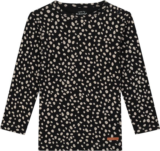 Prénatal peuter shirt rib - Meisjes Kleding - Night Black - Maat 104