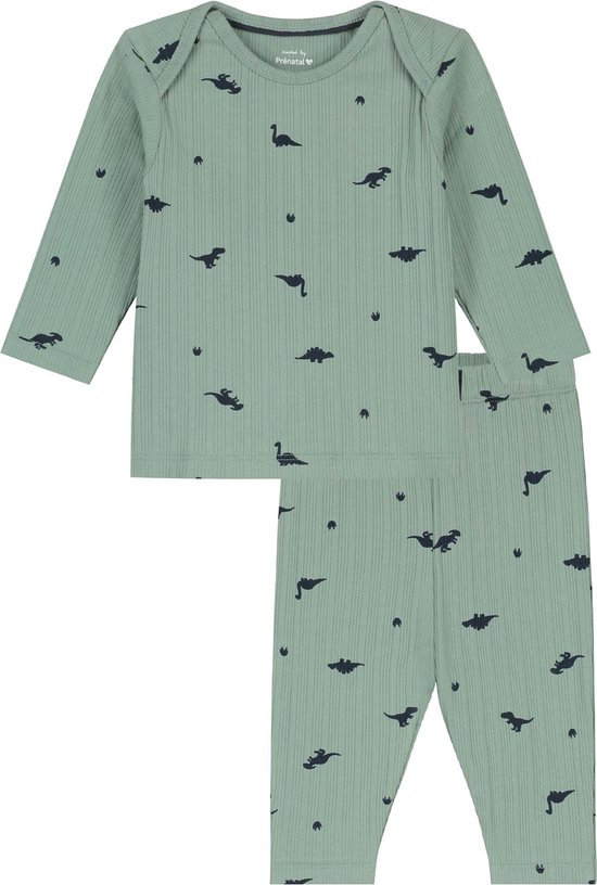 Prénatal baby pyjama dino - Jongens Kleding - Midgreen - Maat 50