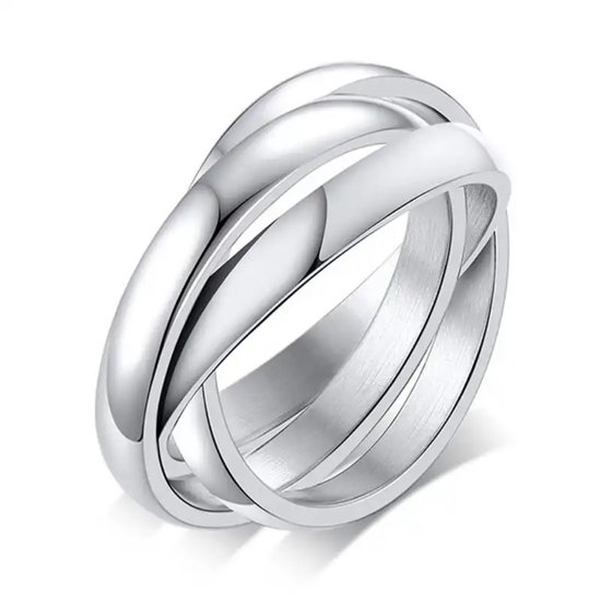 Borasi 3-in-1 Ring | 16 mm | Zilver | Cadeau Voor Haar | Cadeau Voor ...