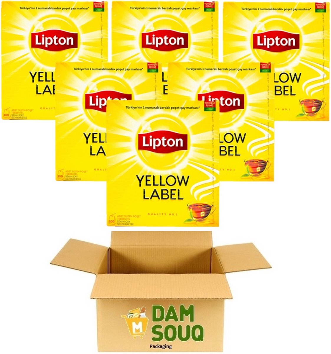 Thé noir Yellow label Bio - LIPTON - Boite de 100 sachets