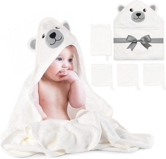 Ensemble de serviettes de bain pour bébé en Bamboe de 5 pièces, serviette pour  bébé... | bol