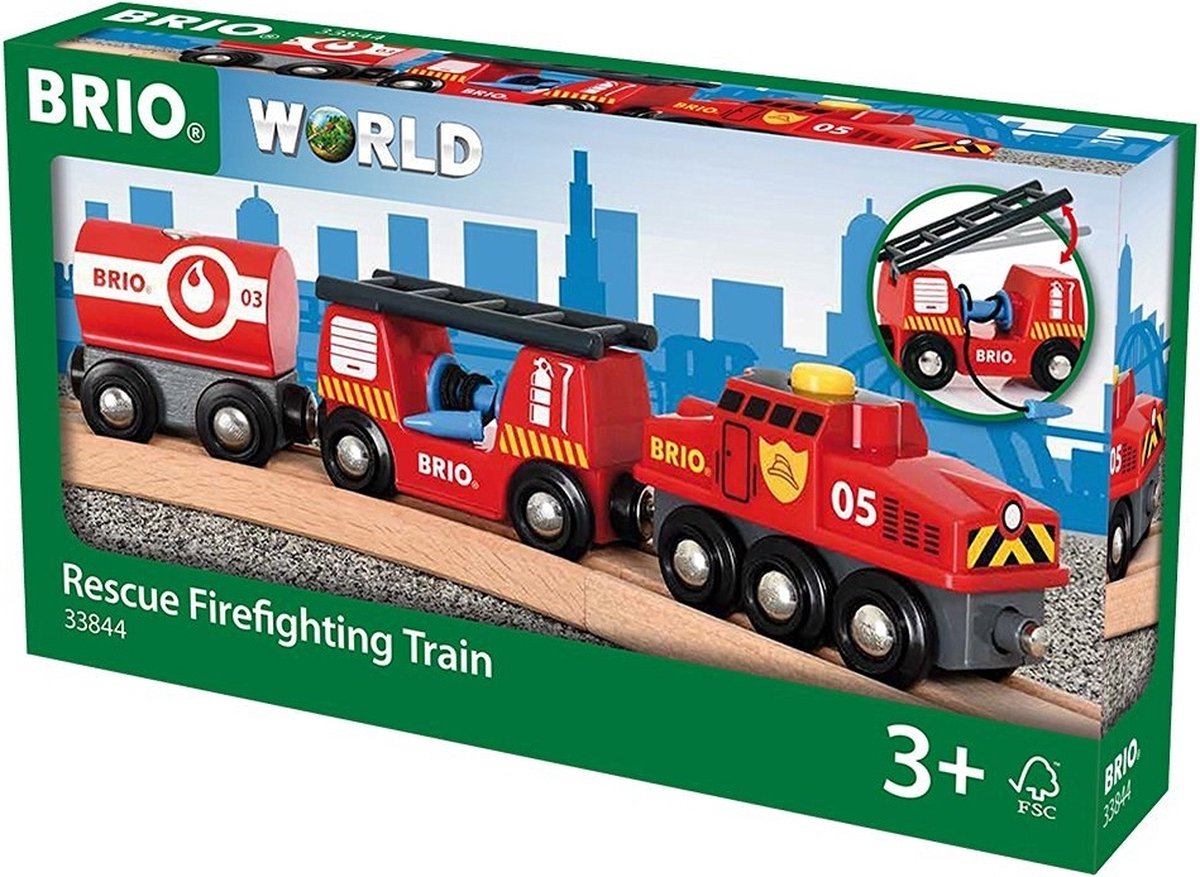 BRIO World Brandweertrein 33844 met loskoppelknop thumbnail 4