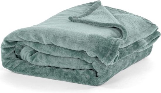 Tiseco Home Studio - Plaid COSY - microflanelle - 220 g/m² - 240x220 cm - Greensage