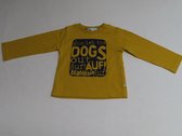 T-Shirt met lange mouwen - Jongens - Oker geel - Dogs - 6 maand 68