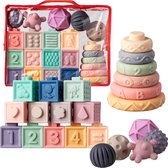 Baby Speelgoed - 23 Montessori Spellen - Educatief Sensorisch Speelgoed - Silicone Babyspeelgoed - 0-24 Maanden -