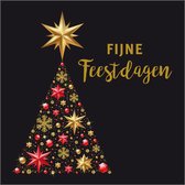 Luxe kerst Kaartjes - 20 stuks - Cadeau kaartjes- 7 x 7 cm - Met boorgaatje - fijne feestdagen