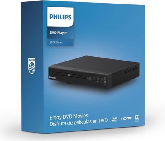 Philips TAEP200/12 - DVD-speler (2000 series) met CD-ondersteuning (geschikt voor DivX Ultra, MPEG1, MPEG2, MPEG4) en HDMI – Zwart - Philips