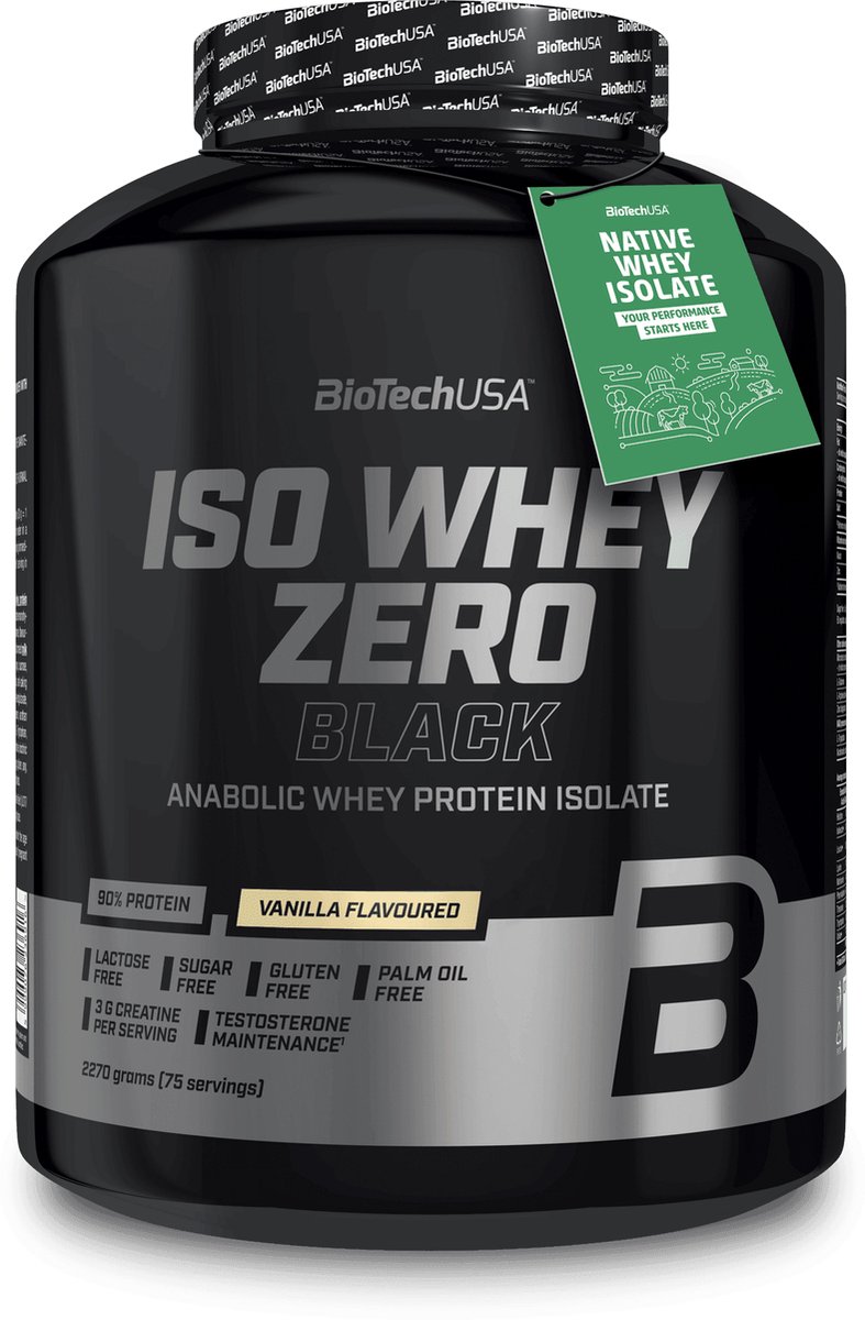 Protein Poeder - Iso Whey Zero Black - 2270g - BiotechUSA - 2270g - Aardbei